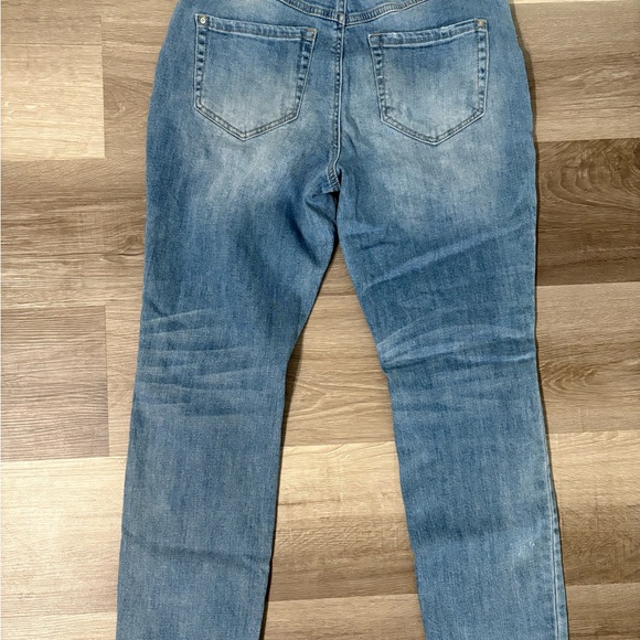 INC International Concepts Light Blue Distressed Skinny Jeans - Picture 6 of 7